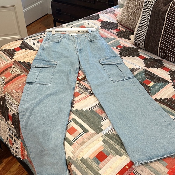 Agolde Denim Cargo Wide-Leg Jeans - Picture 5 of 7